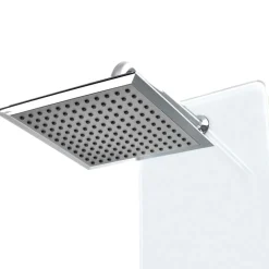 vidaXL Duschpanel glas 25x44,6x130 cm vit