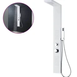 Discount vidaXL Duschpanelsystem aluminium matt Vit