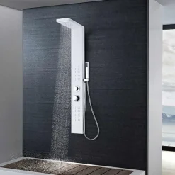 Discount vidaXL Duschpanelsystem aluminium matt Vit