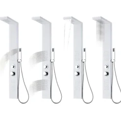 Discount vidaXL Duschpanelsystem aluminium matt Vit