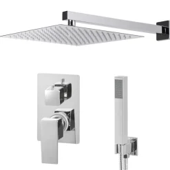 Clearance vidaXL Duschsystem rostfritt stål 201 Silver