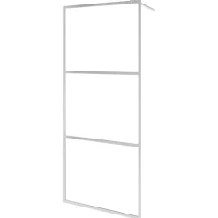 Hot vidaXL Duschvägg med halvfrostat ESG-glas 80x195 cm Silver
