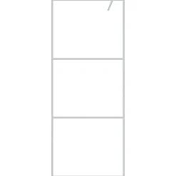 vidaXL Duschvägg silver 80x195 cm klart ESG-glas