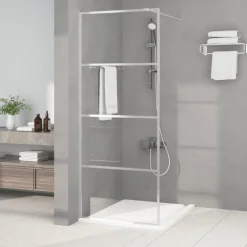 Sale vidaXL Duschvägg 80x195 cm klart ESG-glas Silver