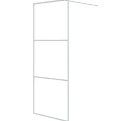 Clearance vidaXL Duschvägg 80x195 cm klart ESG-glas Vit
