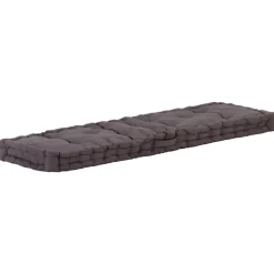 vidaXL Dyna till pallsoffa bomull 120x40x7 cm antracit