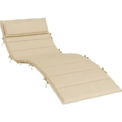 vidaXL Dyna till solsäng beige 180x60x4 cm oxfordtyg