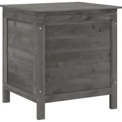 vidaXL Dynbox 50x49x56,5 cm massivt granträ Antracit