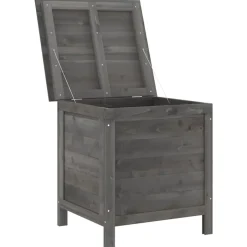 vidaXL Dynbox 50x49x56,5 cm massivt granträ Antracit