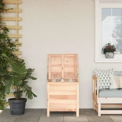 New vidaXL Dynbox 50x49x56,5 cm massivt granträ Naturfärg