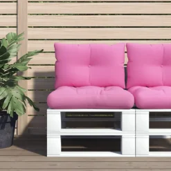vidaXL Dynor till pallsoffa 2 st rosa Oxford-tyg