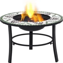Sale vidaXL Eldfat med mosaik 68cm keramik Grön