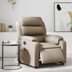 Best vidaXL Elektrisk massagefåtölj konstläder Cappuccino