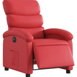 Discount vidaXL Elektrisk reclinerfåtölj konstläder Röd