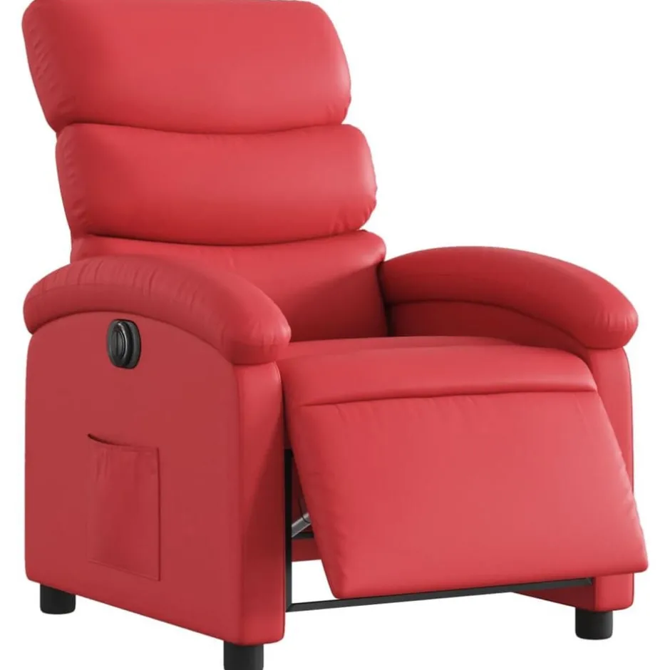 Discount vidaXL Elektrisk reclinerfåtölj konstläder Röd