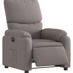 Online vidaXL Elektrisk reclinerfåtölj tyg Taupe
