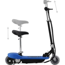Outlet vidaXL Elektrisk sparkcykel med sadel 120 W Blå