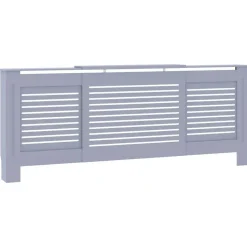 vidaXL Elementskydd MDF grå 205 cm