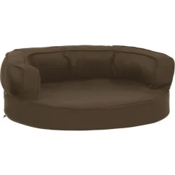 vidaXL Ergonomisk hundmadrass 60x42 cm linnelook brun