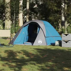 Best vidaXL Familjetält cabin 6 personer vattentätt Blå