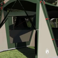 Best vidaXL Familjetält 20-personer med tak och Vit 745 x 700 x 217 cm Grön