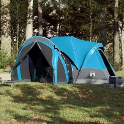 vidaXL Familjetält tipi 8 personer blå vattentätt