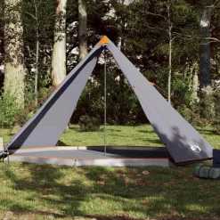 vidaXL Familjetält tipi 8 person och orange vattentätt Grå