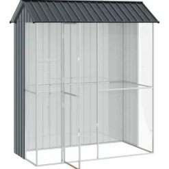 Sale vidaXL Fågelbur 215 x 110 x 247 cm Galvaniserat Stål Antracit