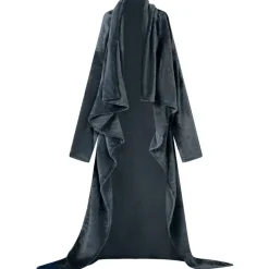 vidaXL Filt-hoodie Mörkblå F Flanell