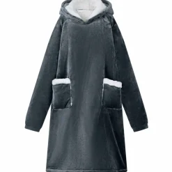 Online vidaXL Filt-hoodie Mörkblå M Fleece och Flanell Marinblå
