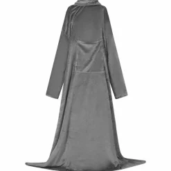 vidaXL Filt-hoodie Mörkgrå F Flanell
