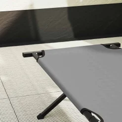 New vidaXL Fällbar Camping Säng 193 x 69 x 45 cm Oxford tyg Grå