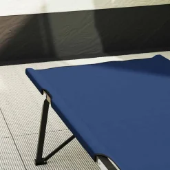 vidaXL Fällbar Camping Säng Blå 206 x 76 x 74 cm Oxford och Stål