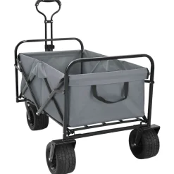 Clearance vidaXL Fällbar handvagn 89 x 62 x 96 cm Stål och Polyester Oxford Grå
