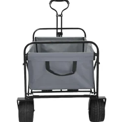 Clearance vidaXL Fällbar handvagn 89 x 62 x 96 cm Stål och Polyester Oxford Grå