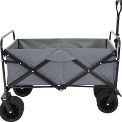 Clearance vidaXL Fällbar handvagn 89 x 62 x 96 cm Stål och Polyester Oxford Grå