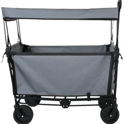 vidaXL Fällbar handvagn Grå 105 x 56.5 x 116 cm Oxford tyg