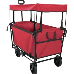 Outlet vidaXL Fällbar handvagn 105 x 56.5 x 116 cm Oxford tyg Röd