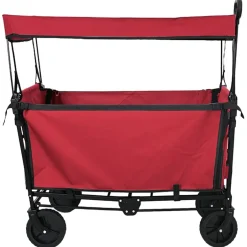 Outlet vidaXL Fällbar handvagn 105 x 56.5 x 116 cm Oxford tyg Röd