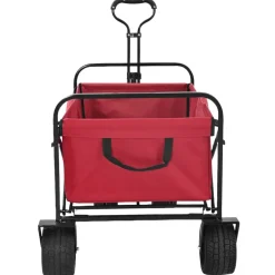 Discount vidaXL Fällbar handvagn 89 x 62 x 96 cm Stål och Polyester Oxford Röd