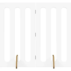 vidaXL Fällbar husdjursgrind 2 pcs Vit 100,5 x 38 x 90 cm