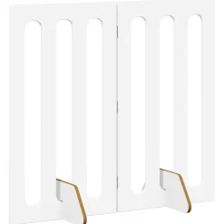 vidaXL Fällbar husdjursgrind 2 pcs Vit 100,5 x 38 x 90 cm