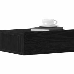vidaXL Flytande nattduksbord svart ek 40x32x15 cm konstruerat trä