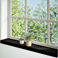 Clearance vidaXL Fönsterbänkar 2 st 70x15x2 cm massiv ek Mörkbrun