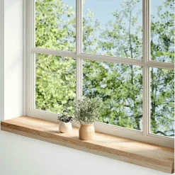 Best vidaXL Fönsterbänkar 2 st obehandlad 70x15x2 cm massiv ek Naturfärg