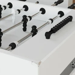 vidaXL Foosballbord Vit 146,5 x 74 x 85 cm Konstruerat trä
