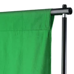 vidaXL Fotobakgrund utan stativ bomull grön 300x300 cm chroma key