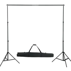 vidaXL Fotostudio med lampor och bakgrund