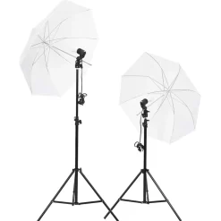 Hot vidaXL Fotostudio med lampor och bakgrund Svart