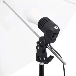 Hot vidaXL Fotostudio med lampor och bakgrund Svart